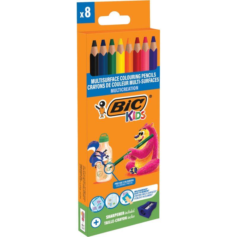 Image de  Etui de 8 crayons Multi surface fin assortis 