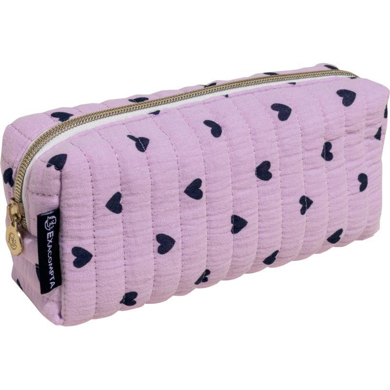 Image de  Trousse coeur rect mauve 