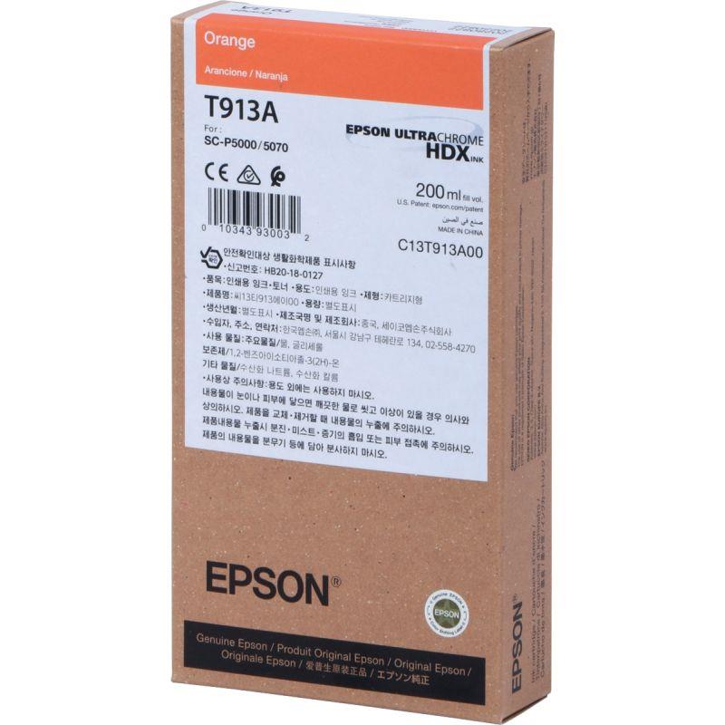 Image de  Epson cartouche jet d''encre photo orange authentique (T913A) 