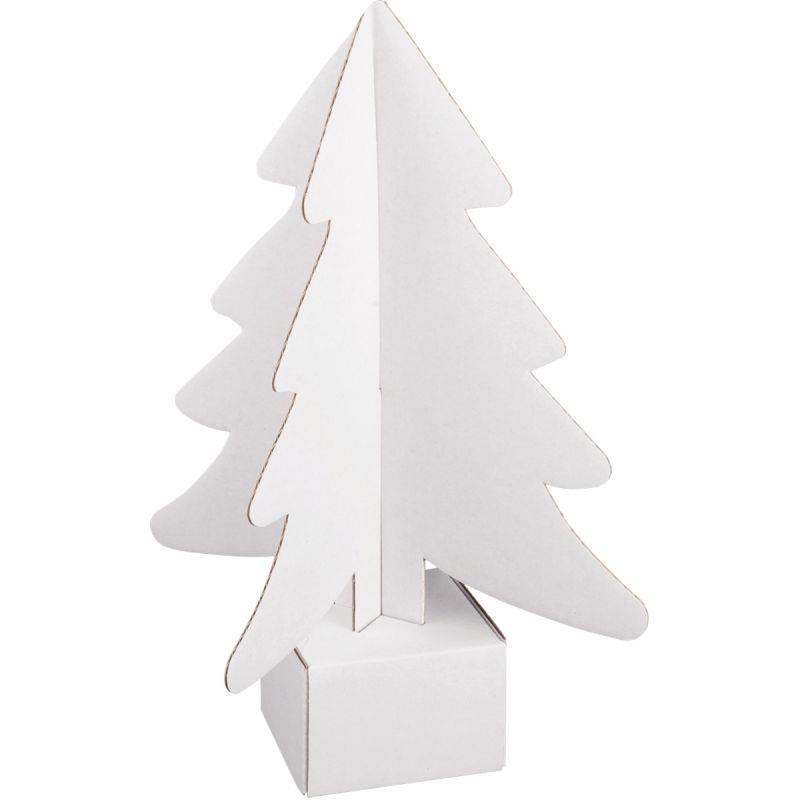 Image de  Lot de 30 sapins en carton blanc à décorer 