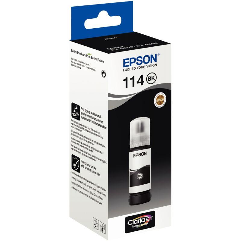 Image de  Epson 114 flacon d''encre noire authentique (T07A140) 