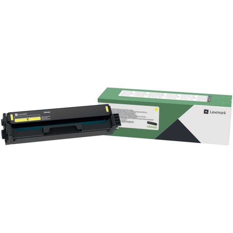 Ref. 61355, Lexmark 20N2XY0 toner laser jaune  très haute capacité authentique, marque LEXMARK