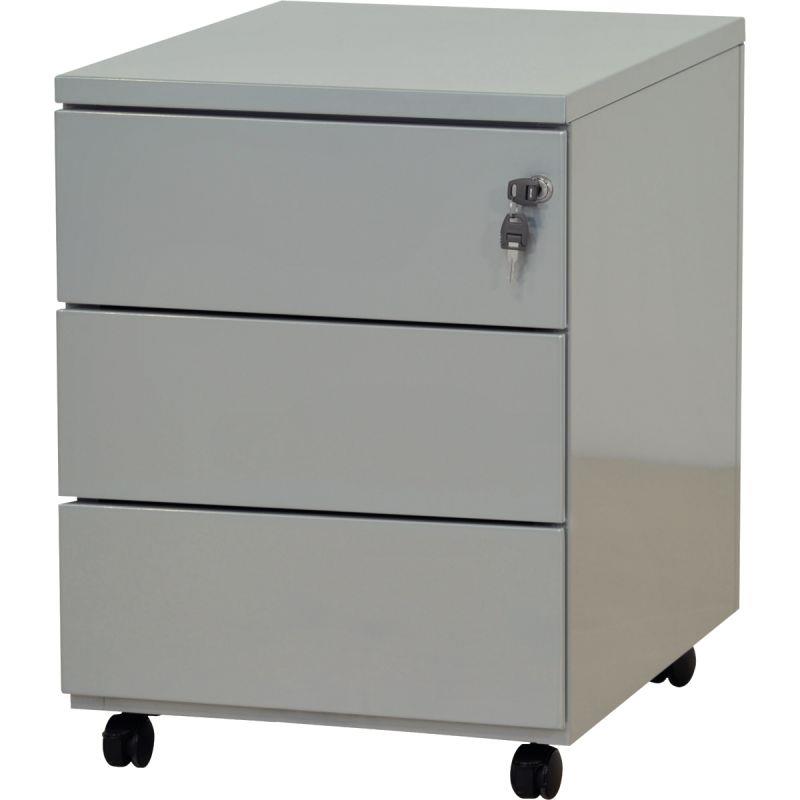 Image de  Caisson mobile professionnel en métal 3 tiroirs Aluminium 
