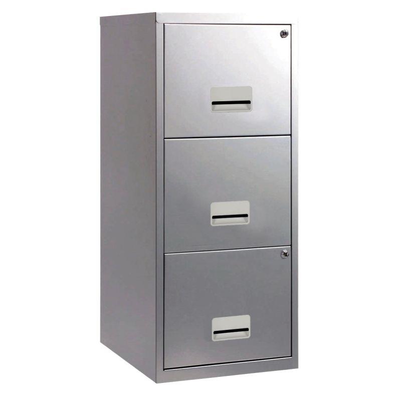 Image de  Classeur économique 3 tiroirs pour dossiers suspendus Aluminium 