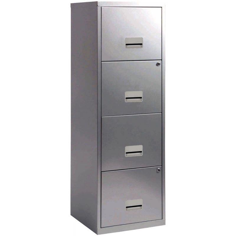 Image de  Classeur économique 4 tiroirs pour dossiers suspendus Aluminium 