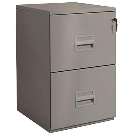 Image de  Classeur fichier 2 tiroirs pour dossiers suspendus Aluminium 