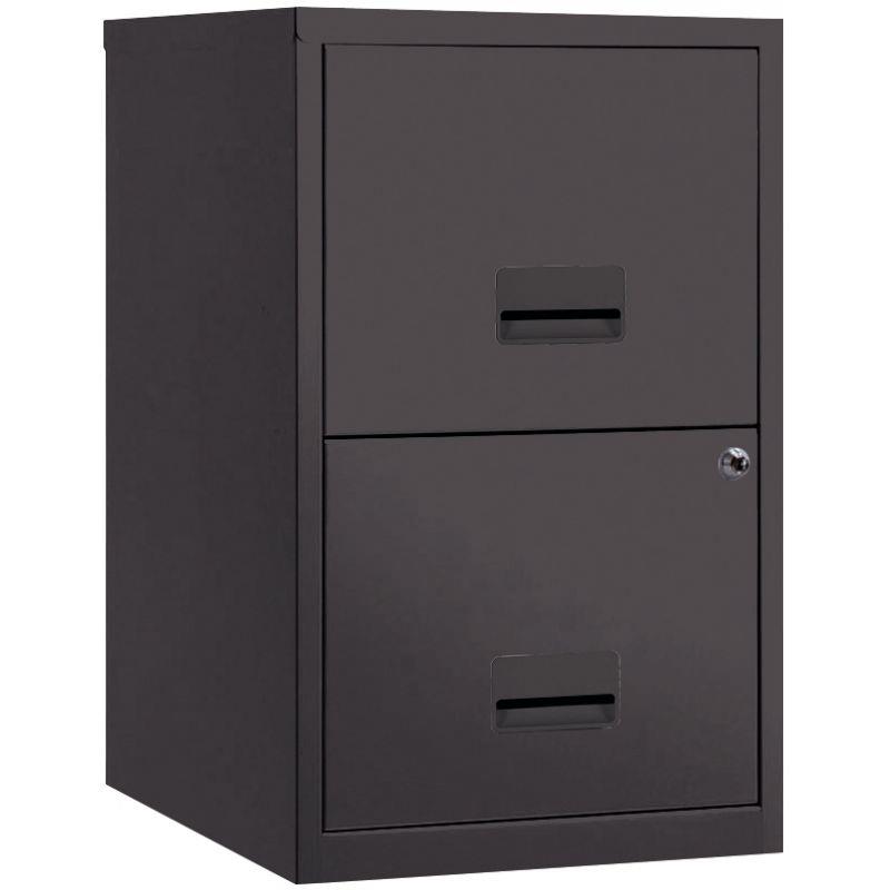 Image de  Classeur fichier 2 tiroirs pour dossiers suspendus Anthracite 