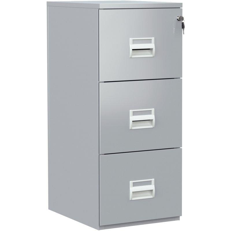 Image de  Classeur fichier 3 tiroirs pour dossiers suspendus Aluminium 