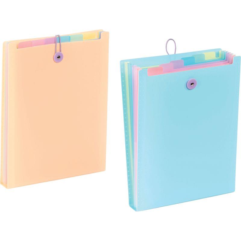 Image de  Trieur 6 compartiments RAINBOW PASTEL pour sac à dos, coloris pastel assortis 