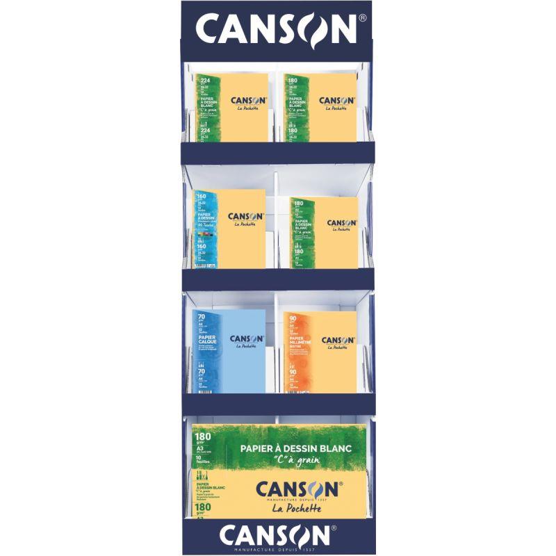 Ref. 62009, Présentoir 1/4 box les indispensables 250 pochettes, marque CANSON