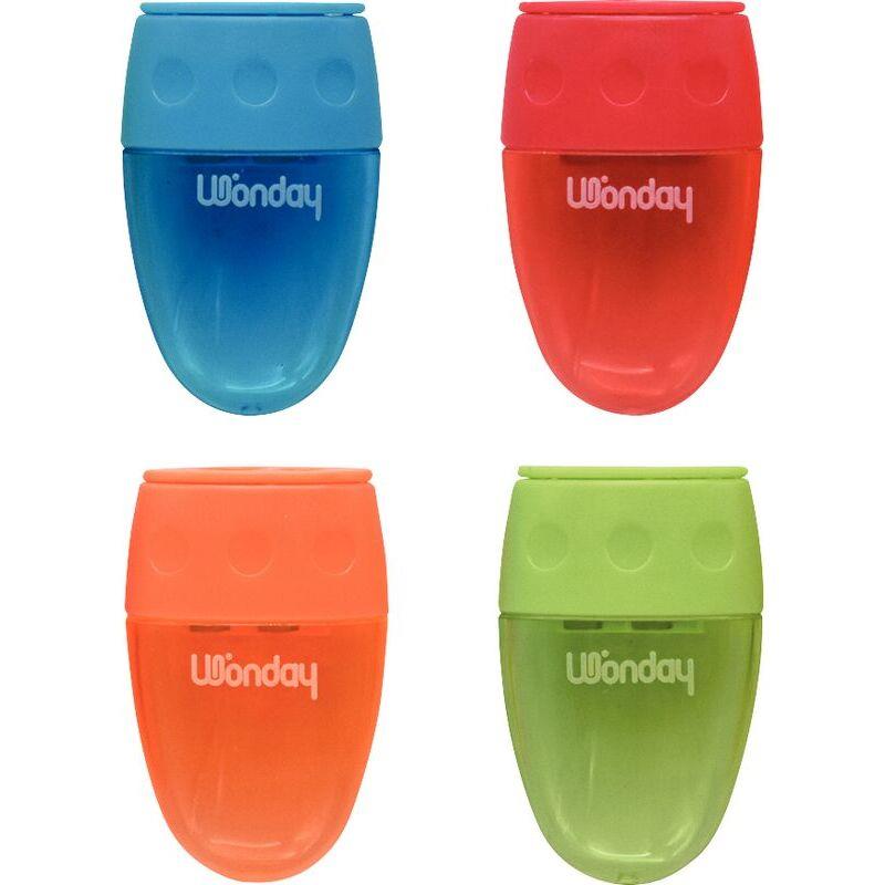Ref. 62189, Blister taille-crayons BOBSY 2 usages avec réservoir, marque N.C