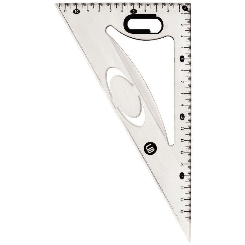 Ref. 62211, Blister équerre 60° 21cm incassable recyclé, marque N.C