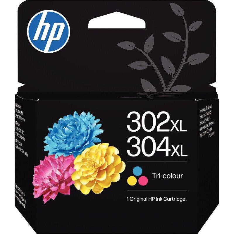 Ref. 62321, Cartouche jet d''encre HP 302XL/304XL trois couleurs authentique (B7RT8AE), marque HP