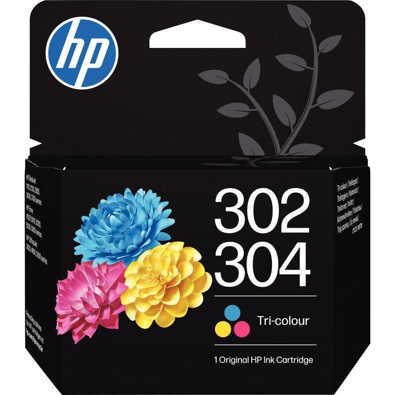 Ref. 62323, Cartouche jet d''encre HP 302/304 trois couleurs authentiques (B7RT6AE), marque HP