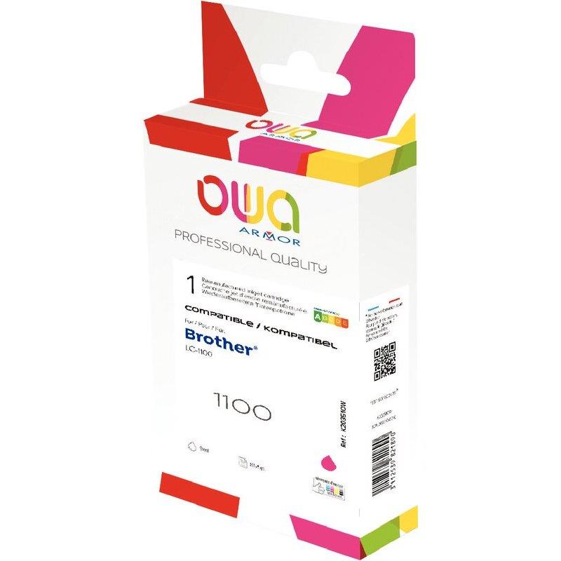 Ref. 62409, OWA Cartouche jet d''encre magenta compatible BROTHER VENUS (LC1100M), marque ARMOR
