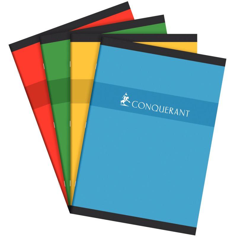Image de  Cahier piqué 192 pages CONQUERANT, format A4, quadrillé 5x5, papier 70g 