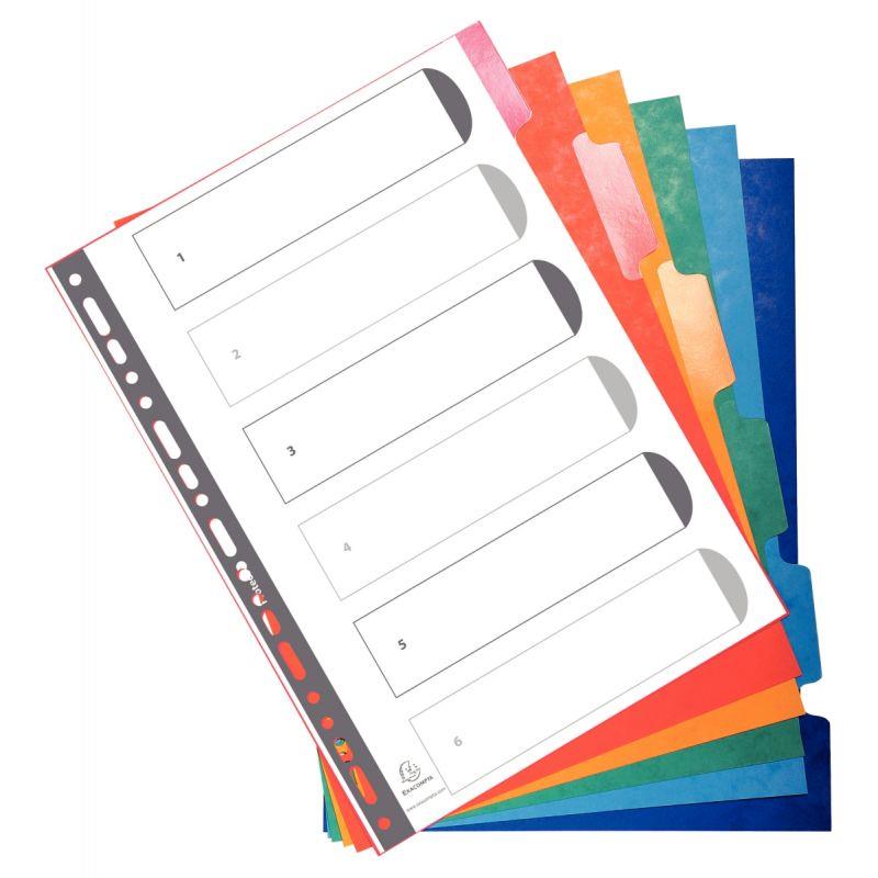 Image de  Jeu de 6 intercalaires réutilisables en carte lustrée 