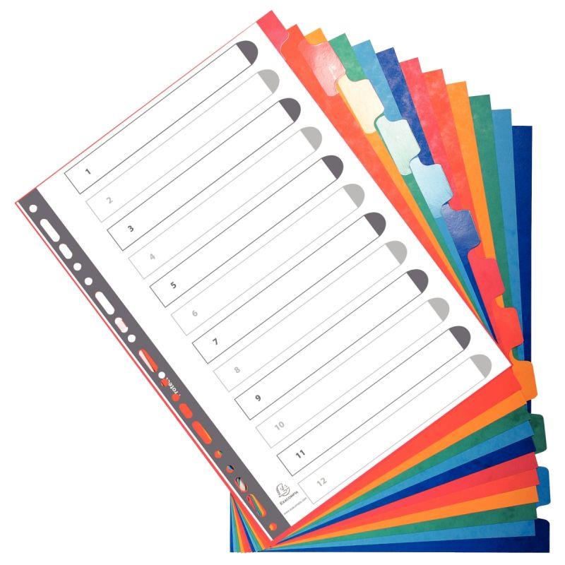 Image de  Jeu de 12 intercalaires réutilisables en carte lustrée 