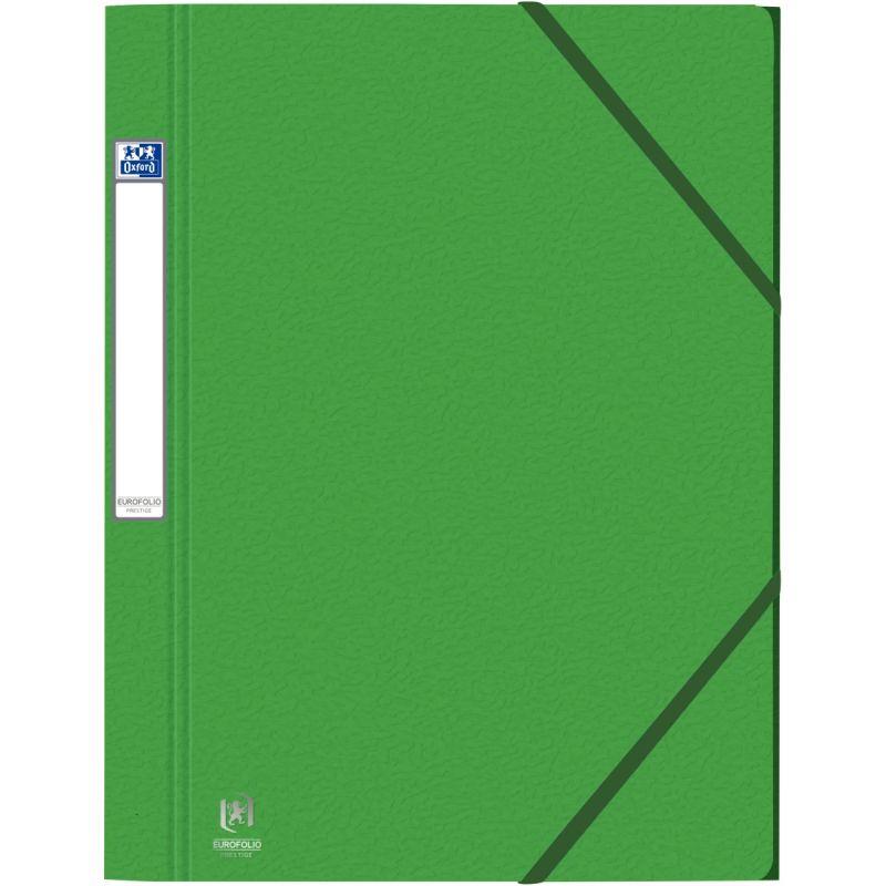 Image de  Chemise 3 rabats à élastiques EUROFOLIO+ Prestige en carte grainée 7/10ème, vert 
