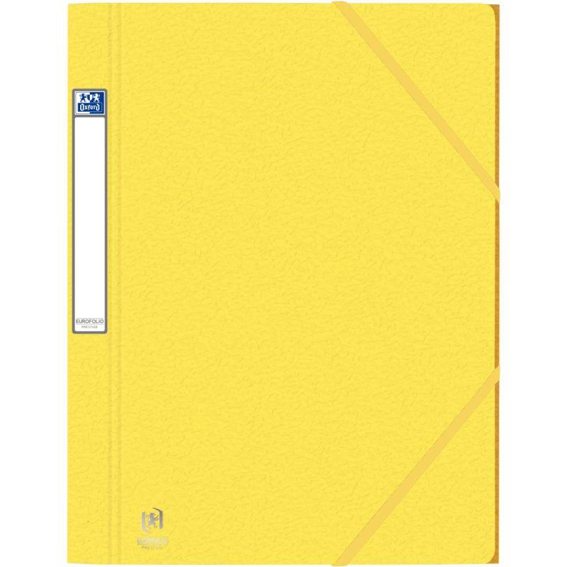 Image de  Chemise 3 rabats à élastiques EUROFOLIO+ Prestige en carte grainée 7/10ème, jaune 