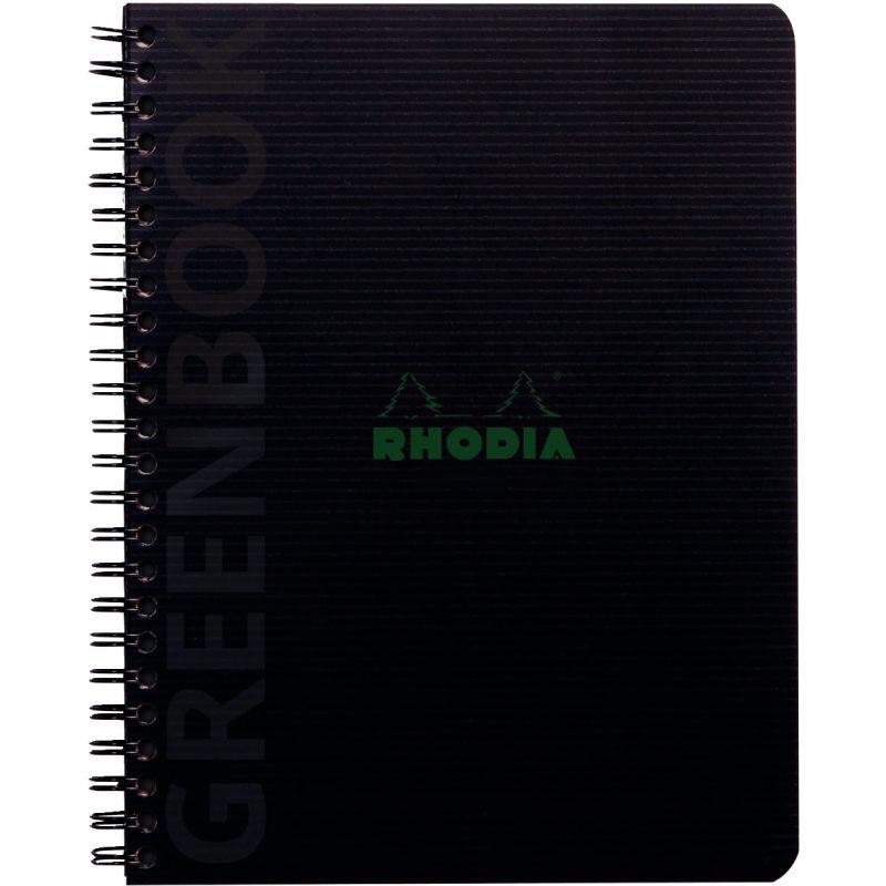Image de  Cahier GREENBOOK RHODIACTIVE recyclé, 160 pages perforées, format A5+, quadrillé 5x5 