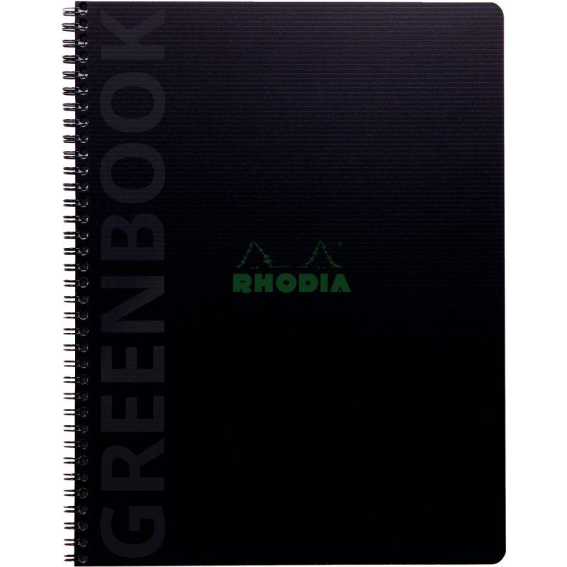Image de  Cahier GREENBOOK RHODIACTIVE recyclé, 160 pages perforées, format A4+, quadrillé 5x5 