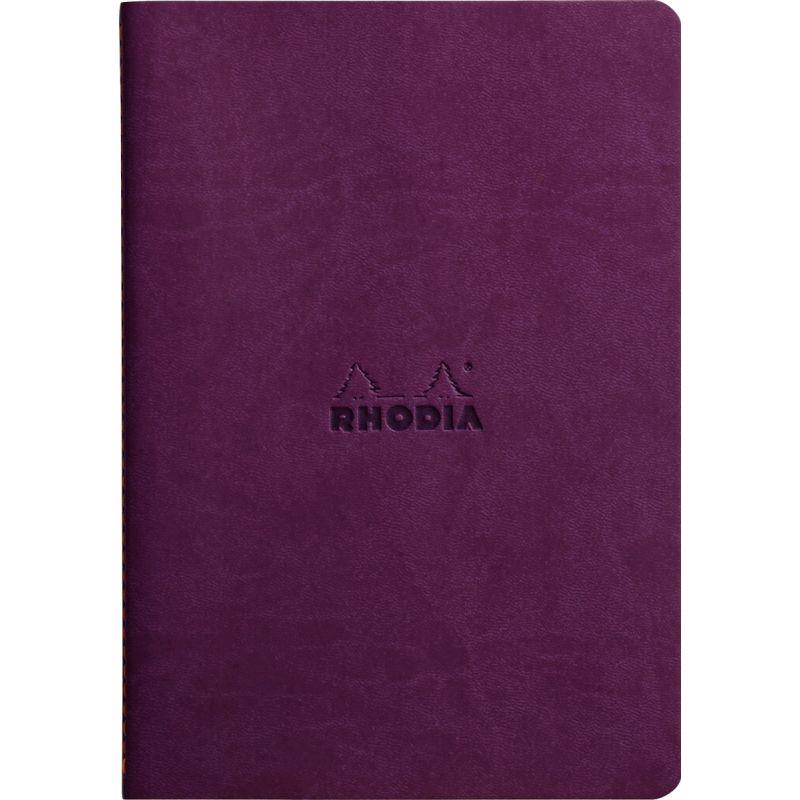 Image de  Carnet piqué 64 pages RHODIARAMA format A5, ligné, violet 
