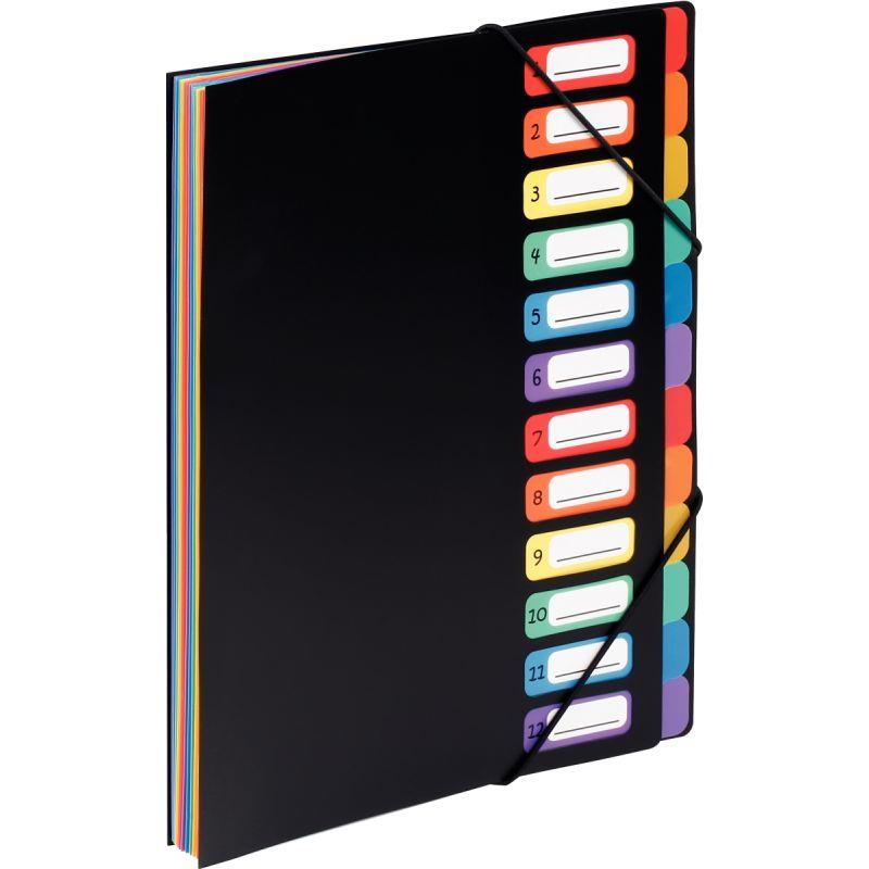 Image de  Trieur extensible RAINBOW CLASS en polypropylène, 12 compartiments 