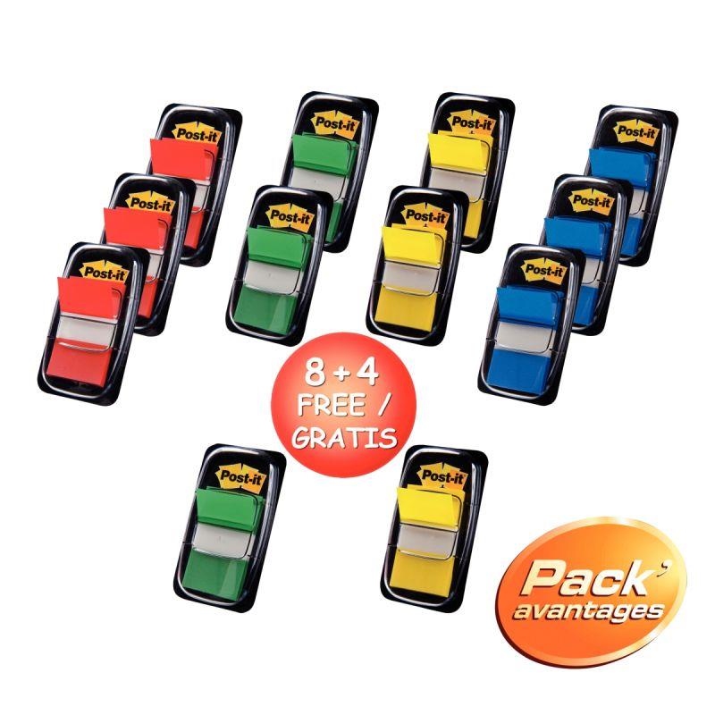 Image de  Lot de 12 cartes de 50 index standards repositionnables assortis dont 4 cartes de 50 index gratuits 