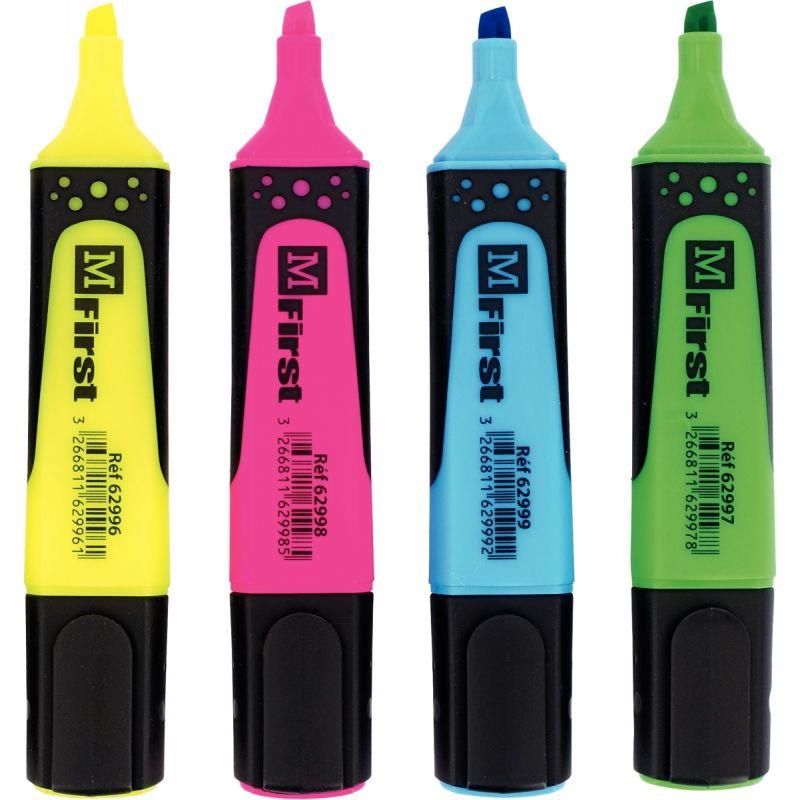 Image de  Pochette de 4 surligneurs grip MFirst assortis 