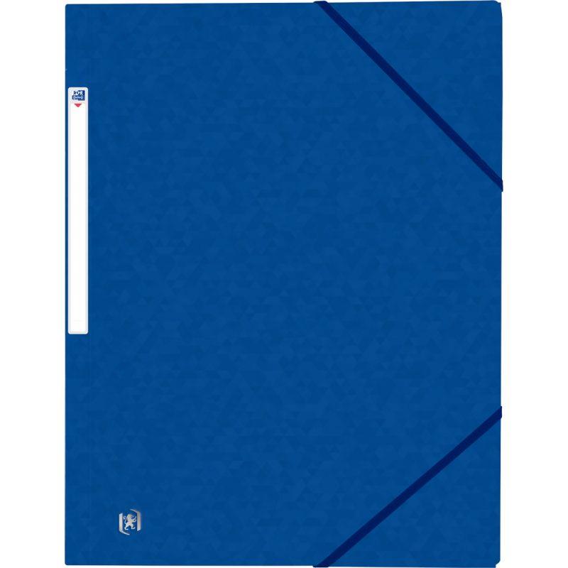 Image de  Chemise 3 rabats à élastiques TOP FILE+ carte lustrée 390g, bleu 