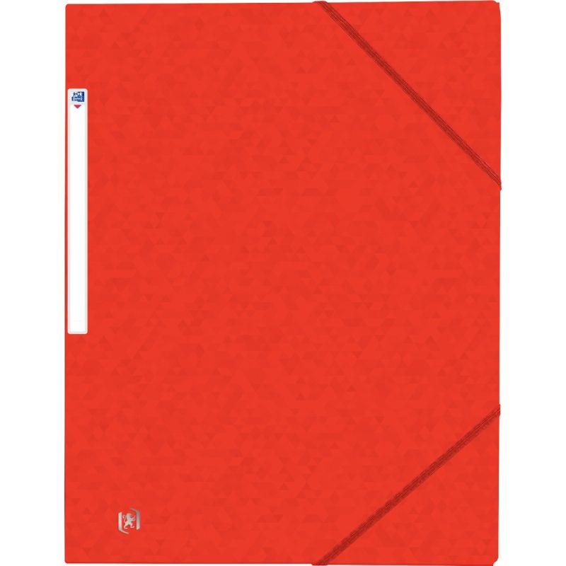 Image de  Chemise 3 rabats à élastiques TOP FILE+ en carte lustrée 4/10ème 390g, rouge 