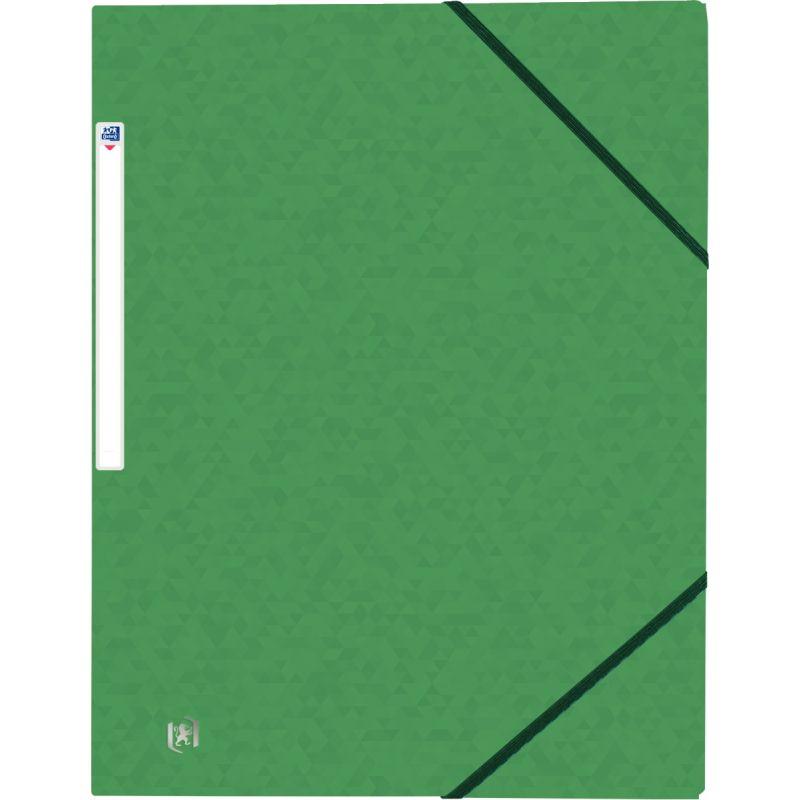 Image de  Chemise 3 rabats à élastiques TOP FILE+ en carte lustrée 4/10ème 390g, vert 