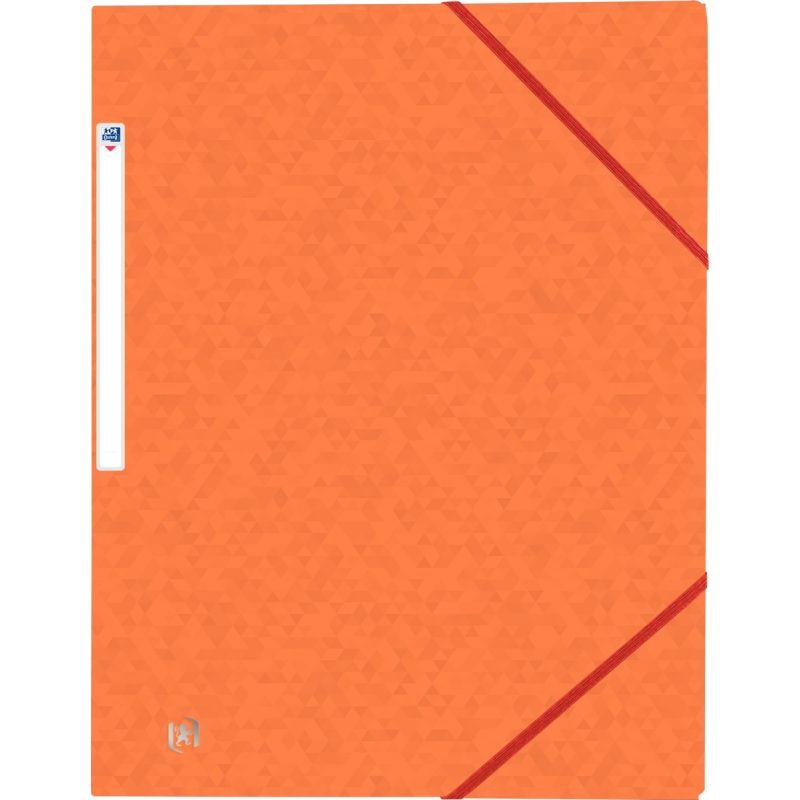 Image de  Chemise 3 rabats à élastiques TOP FILE+ en carte lustrée 4/10ème 390g, orange 