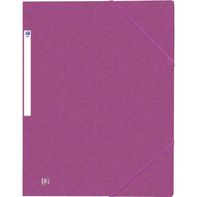 Image de  Chemise 3 rabats à élastiques TOP FILE+ en carte lustrée 4/10ème 390g, violet 
