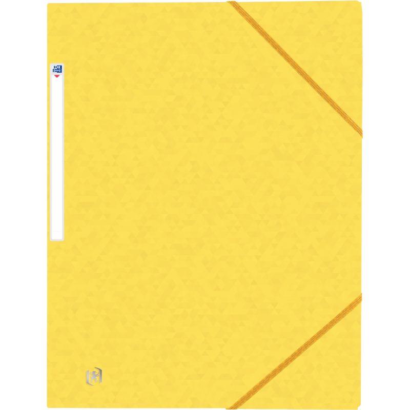 Image de  Chemise 3 rabats à élastiques TOP FILE+ en carte lustrée 4/10ème 390g, jaune 