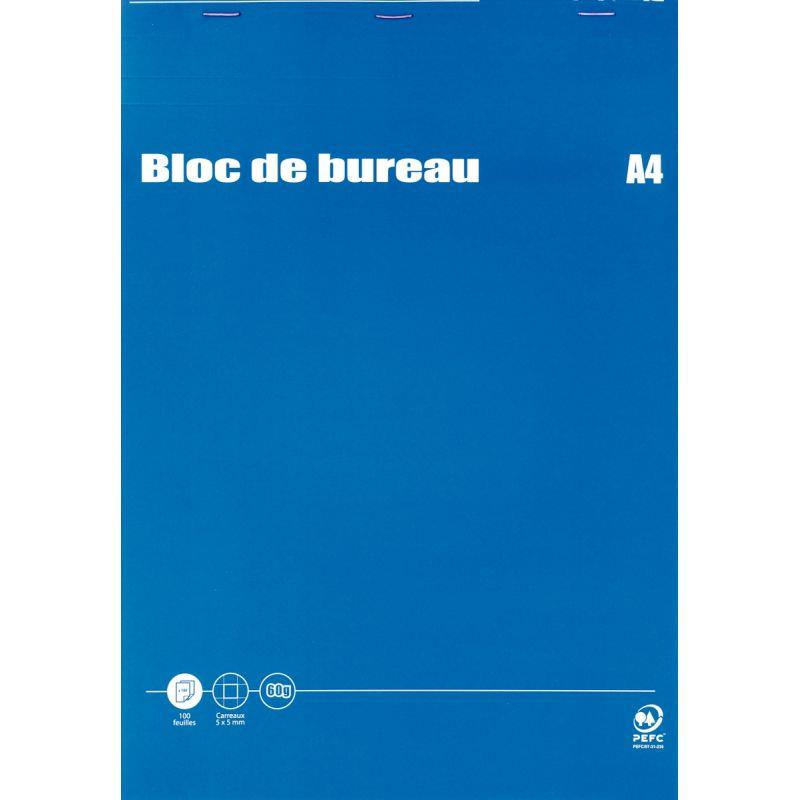 Image de  Bloc de bureau 100 feuilles, format A4, quadrillé 5x5, papier 60g 
