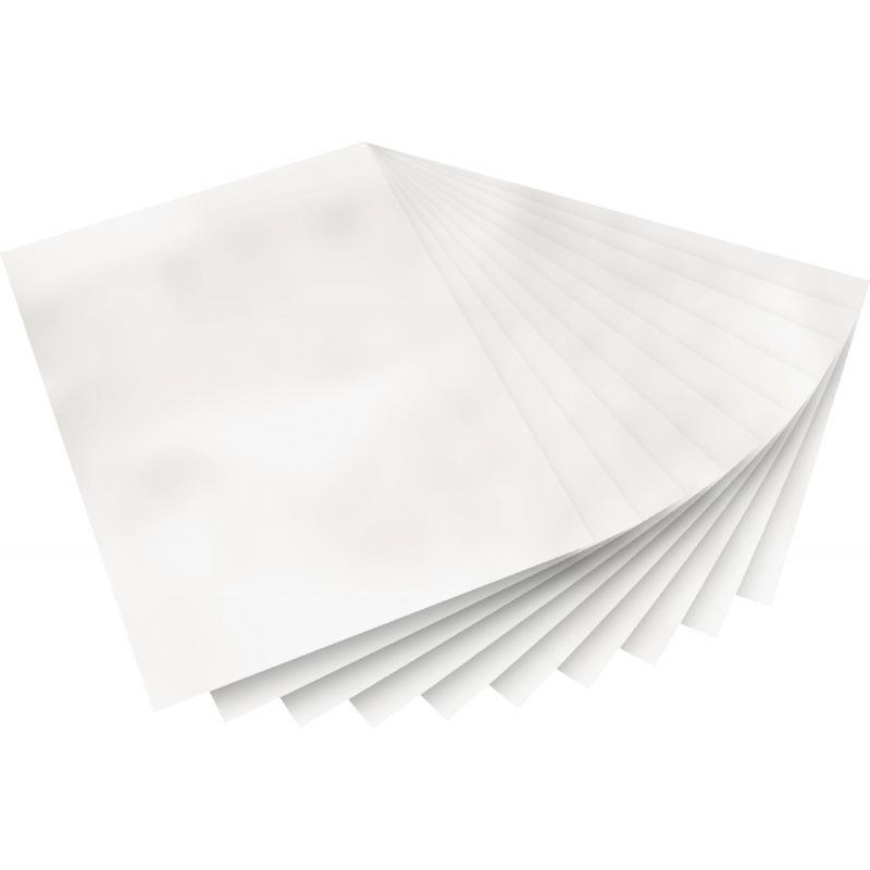 Image de  Pochette de 10 feuilles transparentes électrostatiques pour vitrail format 23 x 33 cm 