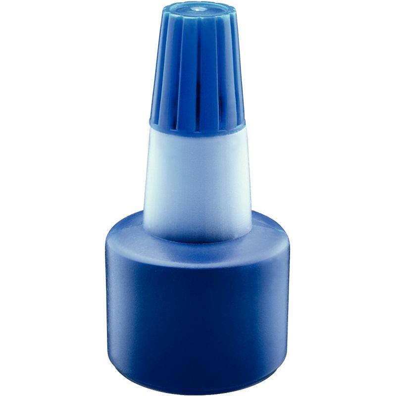 Ref. 63889, Encre à tampon sans huile, Flacon 30 ml, coloris bleu, marque N.C