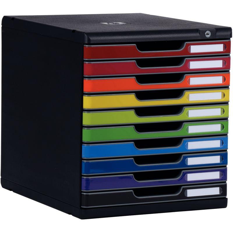 Image de  Module 10 tiroirs MODULO noir/arlequin 