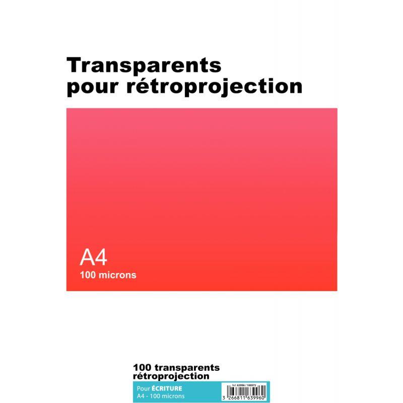 Image de  Boîte de 100 transparents pour rétroprojection écriture A4 100µ 