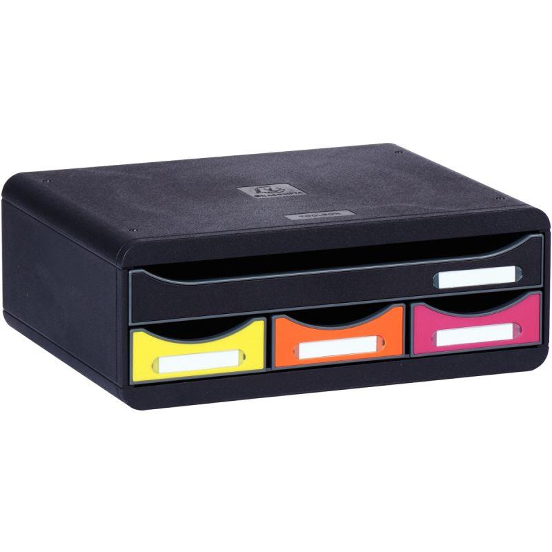 Image de  Module 4 tiroirs TOOLBOX à l''italienne noir/alequin 
