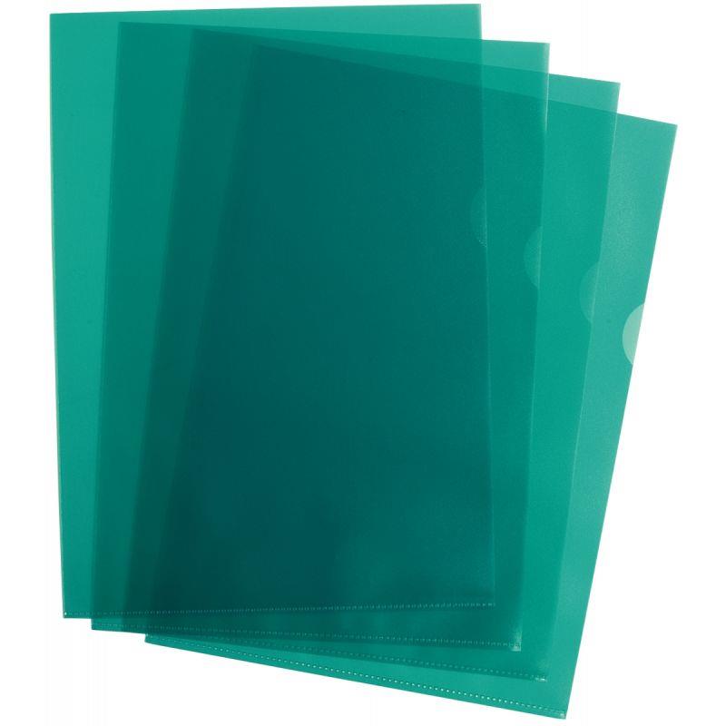 Image de  Boîte de 100 pochettes coin en polypropylène grainé 9/100ème, vert 