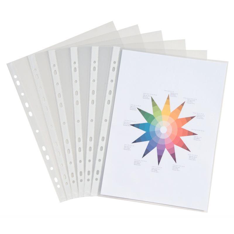 Image de  Sachet de 50 pochettes perforées en polypropylène lisse 9/100ème 