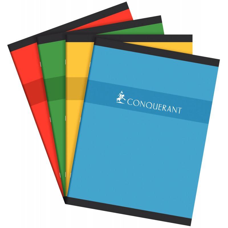 Image de  Cahier piqué 96 pages CONQUERANT, format 24x32 cm, seyès, papier 70g 
