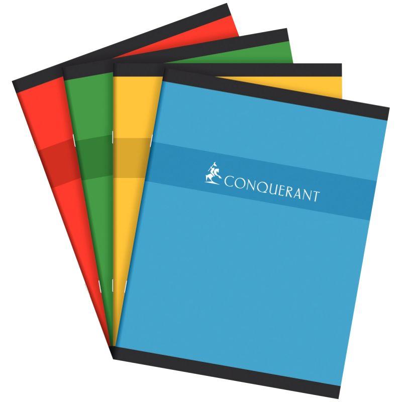 Image de  Cahier piqué 96 pages CONQUERANT, format 17x22 cm, seyès, papier 70g 