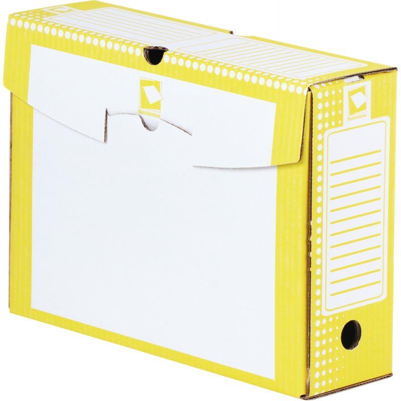 Image de  Paquet de 25 boites d''archives 34x25cm dos 10cm jaunes 