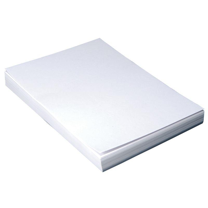 Image de  Paquet de 100 couvertures grain cuir 250g A4 blanc 