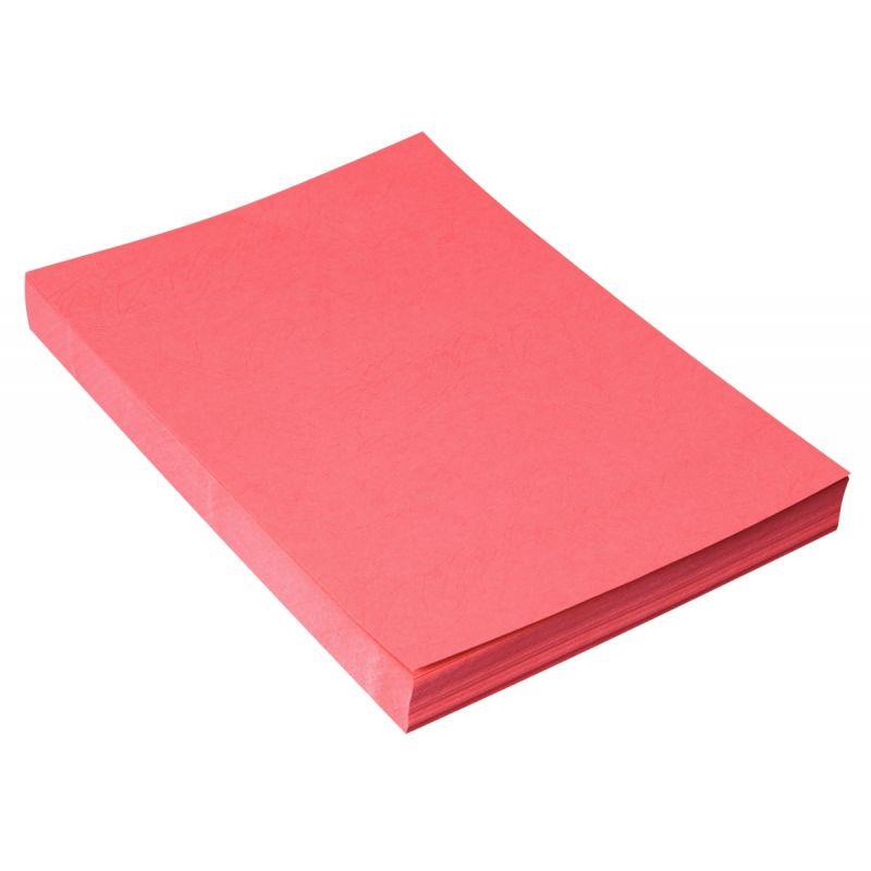 Image de  Paquet de 100 couvertures grain cuir 250g A4 rouge 