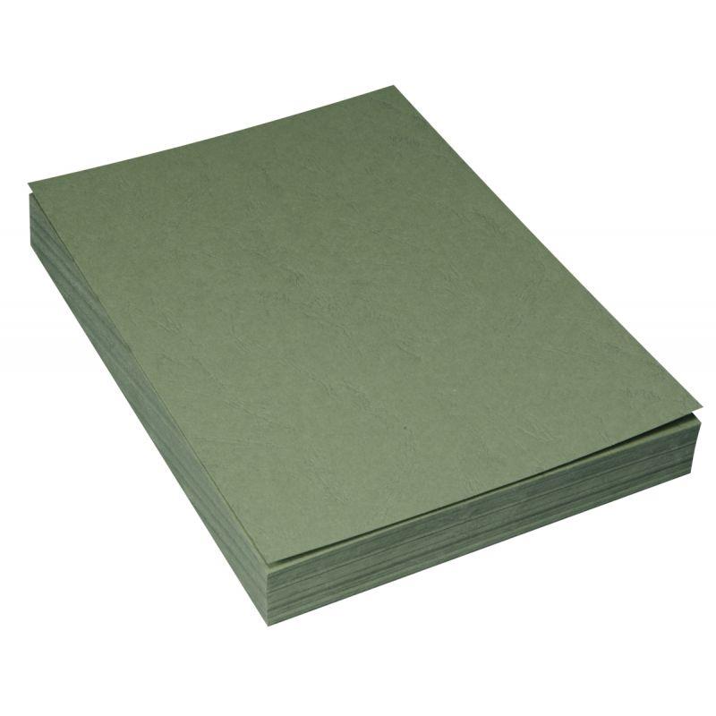 Image de  Paquet de 100 couvertures grain cuir 250g A4 vert 